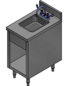 Cabinet de bar, évier de débarras (Pattes)