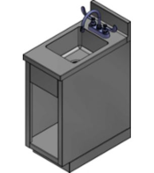 Cabinet de bar, évier à mains